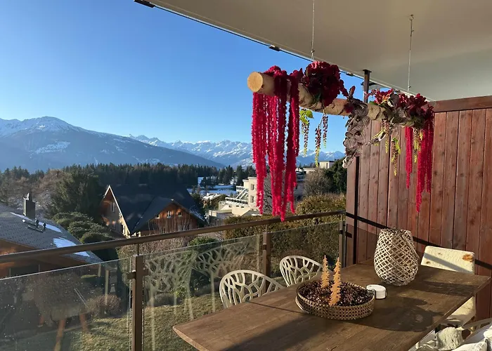 Nyaraló Window On Montana, Avec Vue Sur Les Alpes Crans-Montana